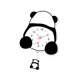 thumbnail image 2 of Reloj de pared con péndulo de panda, reloj colgante de pared, elegante animal, adorno de pared moderno Estilo C, 2 of 9