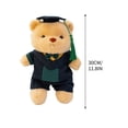 thumbnail image 3 of Peluche oso de graduación | Animal de peluche suave de 30cm | Regalo para graduados de licenciatura y doctorado | Recuerdo lindo para compañeros de clase | Muñeco conmemorativo | 1 pieza | Algodón, 3 of 6