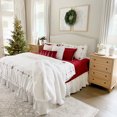 thumbnail image 4 of My Texas House Fallon Snowflake 6-Piece Duvet Cover Set, Savvy Red/White, King, 4 of 9