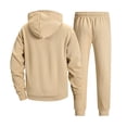 thumbnail image 6 of Yongwang Mens Texture 2 Piece Set Long Sleeve Hoodies Drawstring Elastic Waist Jogger Pants Matching Pant Daily Set, 6 of 9