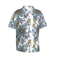 thumbnail image 2 of Daiia Flowers and Butterflies Hawaiian Shirt for Men Gentle Cotton Regular Short Sleeve Casual-3X-Large, 2 of 9