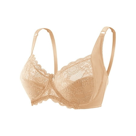 

Glonme Underwire Bralettes for Women Comfort Everyday Bralette Push Up Bras Apricot 105G