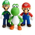 thumbnail image 1 of 3 Set Mario Bros Luigi, Mario, Yoshi Action Figures Mario Toy, 1 of 5