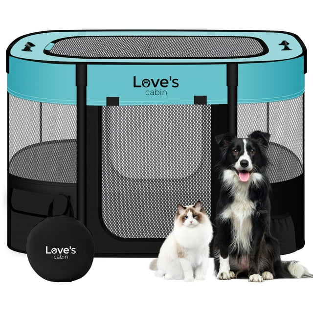 Corral para mascotas "Love's Cabin" - Casa tienda para cachorros para interior y exterior