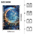 thumbnail image 2 of FORMRS 1-Subject Spiral Notebook 8" x 5" College Ruled 60 Refillable Sheet A5 Hard Cover, 2 Pack, Crystal Moon, 2 of 7