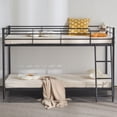 thumbnail image 4 of Ktaxon Twin over Twin Steel Bunk Beds Frame, with Ladder Bedroom Dorm Room for Kids Adult Junior Children,Black, 4 of 13