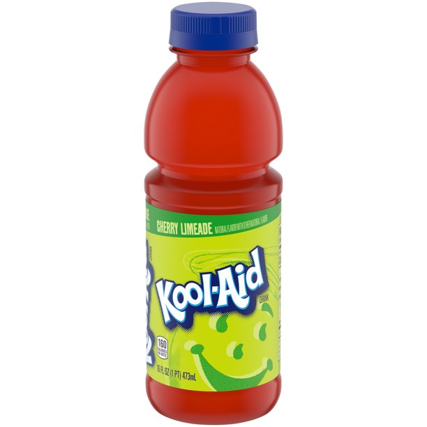 KoolAid Cherry Limeade Naturally Flavored Soft Drink, 16 fl oz Bottle