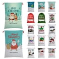 thumbnail image 4 of Decoración navideña Papá Noel Bolsa con cordón de Papá Noel de gran capacidad 50x70 cm para regalo infantil, 4 of 4