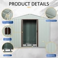 thumbnail image 6 of CarButler 6x5ft Metal Outdoor Storage Shed with Lockable Sliding Doors for Garden Backyard Patio Lawn White, 6 of 7