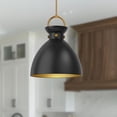thumbnail image 7 of PD411318AGMB-Alora Lighting-Waldo - 1 Light Pendant-21.75 Inches Tall and 18 Inches Wide-Aged Gold/Matte Black Finish, 7 of 7