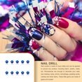 thumbnail image 4 of Nail Rhinestones Flat-Bottom Multi-faceted Sides DIY Handcraft Excellent Gloss Manicure Crystal Different Styles Mobile Phone Black AB, 4 of 6