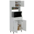 thumbnail image 4 of Xukmct 2 Door Pantry Cabinet with Drawer and Shelf, Perfect for Kitchen, Dining Room, White, 4 of 8