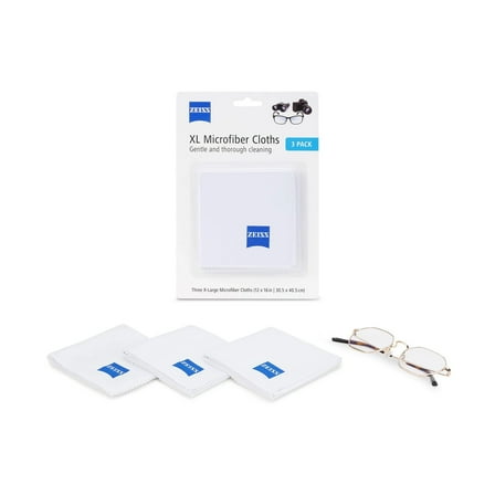 Zeiss Jumbo Microfiber Cleaning Cloths, 3 Pack