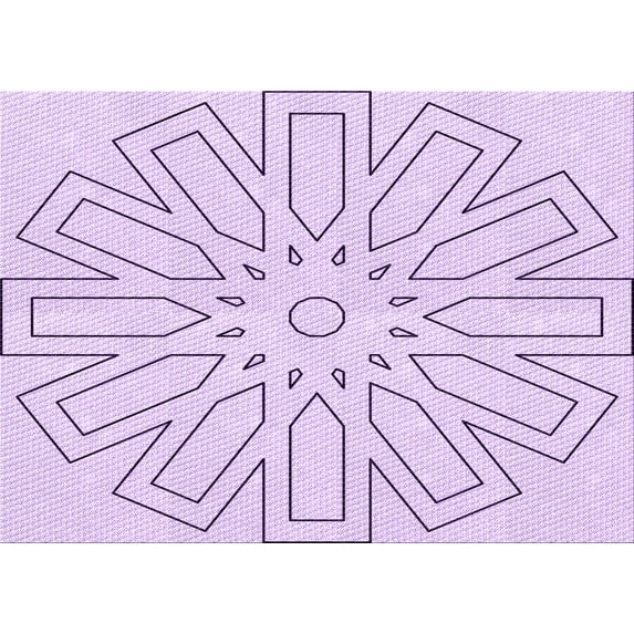 Ahgly Company Indoor Rectangle Patterned Orchid Purple Area Rugs, 4' x 6'