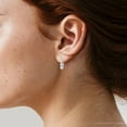 thumbnail image 4 of Pompeii 1ct Diamond Hoops Womens Earrings 14K White Gold Lab Grown (G/H,VS), 4 of 5