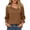 Coffee, variant on 3/4 Length Sleeve Womens Tops Asymmetric Square Neck Dressy Casual Blouses Business Work Shirts with Smocked Cuffs