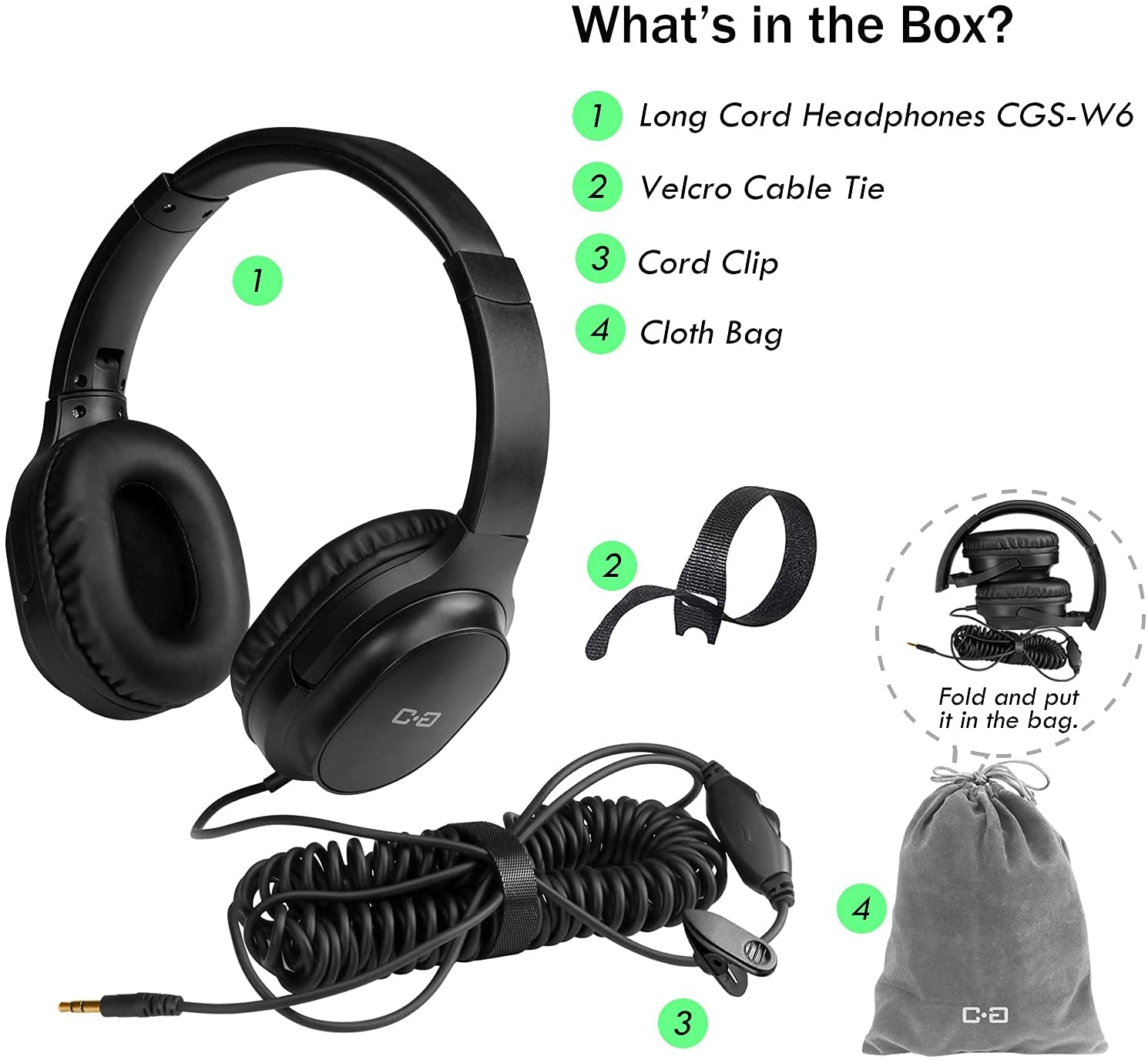 Long Cord Earbuds, Extra Long Cord 