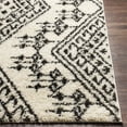 thumbnail image 3 of Surya Beni shag BSH-2311 79 x 108" Rectangle Fabric Rug in Black and Cream, 3 of 8