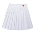 thumbnail image 3 of Fesfesfes Women Skirt Cute Pattern Skirt Thin Short Side Zipper Pleated Skirt Tops on, 3 of 9