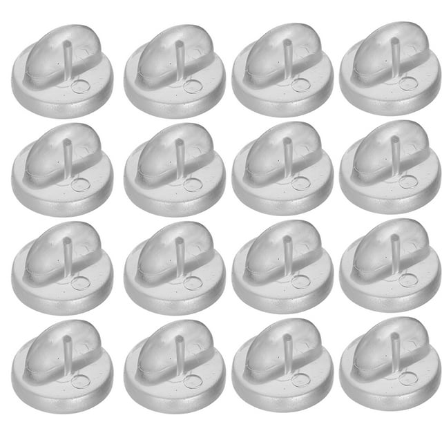 Milisten 200pcs Caps PVC Pin Backs Keepers Replacement Brooch Clasp