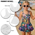 thumbnail image 4 of FOR U DESIGNS Girls One Piece Swimsuit with Skirt Sleeveless Summer Swimwear Skirted Bathing Suit Easter Decor for Kids 3-13 Years, Rabbit Easter Egg Flower, 4 of 7