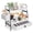 White Drawers, variant on NTGFU 2 Tier Coffee Bar Accessories Station, Wood Kitchen Countertop Organizer with Drawer and Hooks, Pod Holder for Bar Decor, Syrup Snack Storage - White Drawers