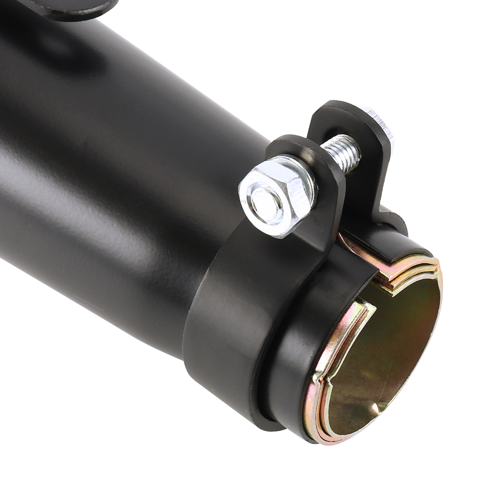 MTFun 1.5-1.8in Exhaust Muffler Motorcycle Exhaust Pipe in Black Universal Stainless Steel