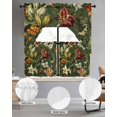 thumbnail image 3 of Tropical Botanical Kitchen Curtains Sets 24 Inch Length with Valance, Summer Vintage Flowers Blooms Swag Valances and Tiers Curtain Set Drapes Swag Curtains for Living Room, Bathroom, Bedroom, Cafe, 3 of 6