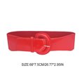 thumbnail image 3 of Linyer Fashion Dress Belt Exquisite Simple Style Leather Straps with Buckles Solid Decorations Valentines Day Belts for Women Dresses Red, 3 of 5
