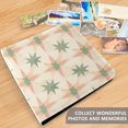 thumbnail image 4 of FORMRS 3 Ring Photo Album 4"x6" Self Adhesive Large Capacity PU Leather Cover, Pastel Beige Geometric, 4 of 8