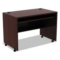 ALE 42 x 24 in. Valencia Series Mobile Workstation Desk - Mahogany