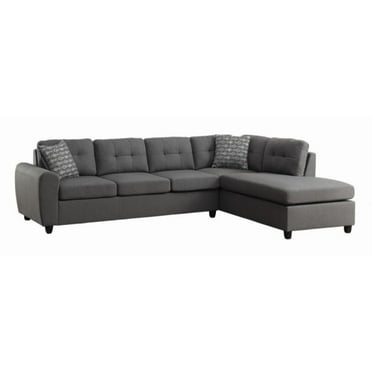 Contemporary Sectional Sofa, Grey