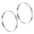 thumbnail image 1 of 2uds Inoxidable Acero Pastel Anillos para Hornear, Perforado Pastel Mousse Anillo Cocina Hornear Calor Resistente 7.1" Diámetro, 0.8" Altura, para Pastel Postre, Plata, 1 of 5