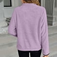 thumbnail image 6 of Womens Quarter Zip Pullover Sherpa Fleece Sweatshirt Oversized Zip Up Half Zip Seater Cozy Fuzzy Outerwear Pocket, 6 of 6