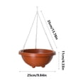 thumbnail image 3 of DefiDgd Plastic Hanging Flower Planter Pot with Metal Hanging Chain,Breathable Planter Container for Indoor Outdoor Greenery,Balcony Patio Garden Home Decor(CC), 3 of 7