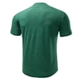 thumbnail image 4 of FRSASU Men's Lightweight Henley Shirt Casual Stretch Slim Fit Short Sleeve Button Up T-Shirt with Pocket Green, 4 of 7