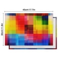 thumbnail image 6 of Colorful Rainbow Checkered Pattern Summer Placemats Table Placemats Set Of 4-Linen Kitchen Washable Placemats Table Mats 11.8"x17.7" Non-Slip Heat Resistant, 6 of 6