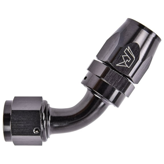 JEGS AN 60-Degree Max Flow Swivel Hose End [-10 AN Female to -10 AN Hose, Black]