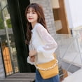 thumbnail image 4 of Bolsa Bolso bandolera de hombro de cocodrilo para mujer, monedero de cadena de PU sólido (amarillo) Tmvgtek Para estrenar, 4 of 9