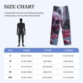 thumbnail image 4 of Lsque Gothic Red Skull Cemetery Print Men's Pajama Pants, Lounge Pant - Comfortable Home Wear,Elastic Waistband, Stylish Design-X-Large, 4 of 9