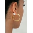 thumbnail image 3 of Twisted Wave Hoop Earrings, 3 of 3