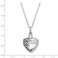 thumbnail image 3 of Sentimental Expressions Sterling Silver Antiqued Heart Remembrance Ash Holder 18in Necklace, 3 of 5