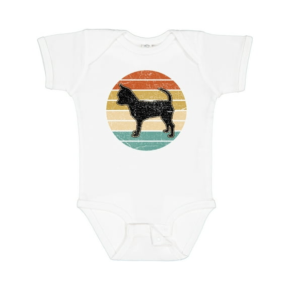 Inktastic Chihuahua Dog Retro Sunset Boys or Girls Baby Bodysuit