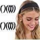 thumbnail image 3 of Paquete de 13 diademas de plástico negro liso con dientes de plástico para el cabello, 2,5 cm de ancho, 3 of 5