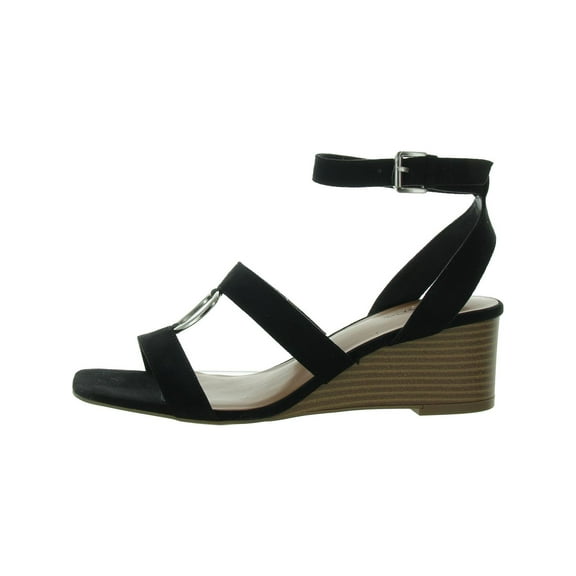 Style & Co. Womens Lourizza  Faux Suede Wedge Ankle Strap