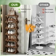 thumbnail image 5 of SHIBAILI 7-Tier Bamboo Folding Shoe Rack - No Assembly, Space-Saving(Tawny), 5 of 9