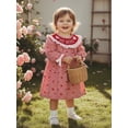 thumbnail image 6 of BemeyourBBs Kids Toddler Girls Valentines Day Dress Outfits Long Sleeve Crew Neck Heart Gingham Plaid Dress Spring A-line Dress Clothes, 6 of 9