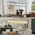 thumbnail image 6 of TICOZE 53.9" Modern Rectangular Black Crystal Chandelier with Water Wave Glass - 12-Light Adjustable LED Pendant Light for Kitchen Island, Dining Room and High Ceilings, 6 of 8
