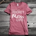 thumbnail image 2 of Thread Tank Livin' That Hockey Mom Life Women's Fashion Relaxed Crewneck T-Shirt Tee Heather Rouge Medium, 2 of 5