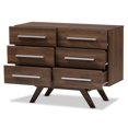 thumbnail image 3 of Baxton Studio Auburn 6 Drawer Double Dresser in Brown, 3 of 9